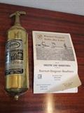 Antique Pyrene automobile type fire extinguisher (full)