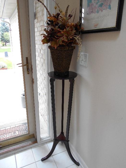 Plant Stand in Foyer