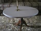 Marble top oval table 