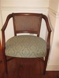 Hickory Chair Co. upholstered seat with cane back