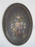  One of two paintings in oval frame