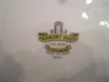 Label for Harmony House vintage china set-