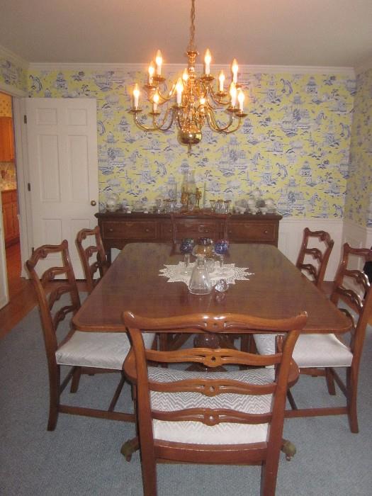 Baker Dining Room table, Baker Chairs