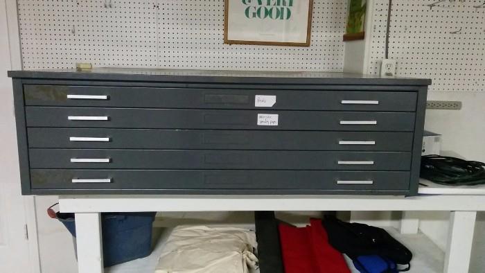 Vertical plat file cabinet, measures 4' 2" x 3' 2" - Front View