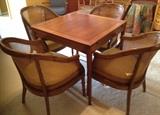 Vintage Table, (SOLD) , 4 Cane Back Chairs