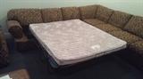 Queen size pull out bed in sectional