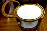 Vintage Bamboo and cane cocktail cart..