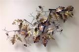 Signed Curtis Jere, Oak Branch Metals Wall Sculpture