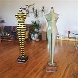 Sculptures by Mancy Jazzin - Billie Holiday (left) & Josephine Baker (right)