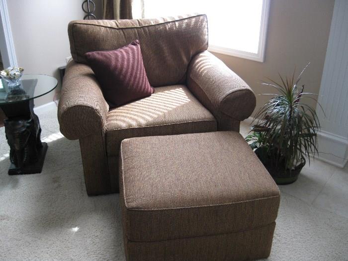 Ethan Allen Chair with Ottoman