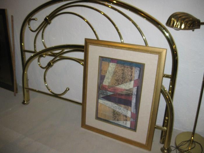 Brass Headboard and Footboard (Queen Size)