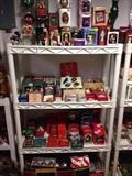 Ornaments from Hallmark and elsewhere along with vintage old single bulbs!