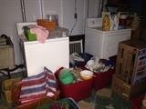 Plastic and Rubbermaid item's. Washer and Dryer are not for sale, Sorry!