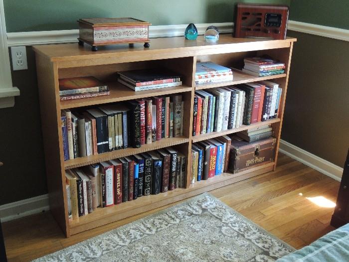 Another book case with more books, note Harry Potter collection