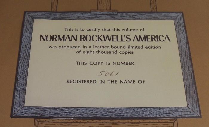 Norman Rockwell's America, limited edition in leather binding and bookbox