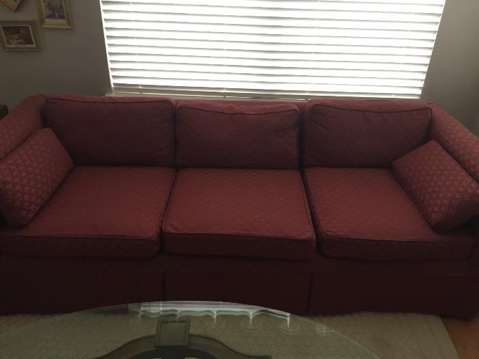 Sofa and loveseat cranberry color