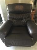 Lazy Boy brown leather recliner