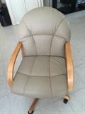 Leather chairs on wheels..excellent condition !
