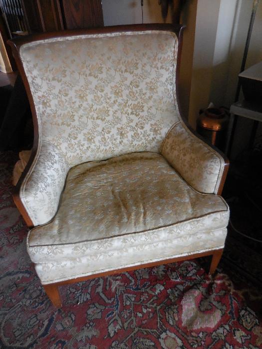 Vintage Arm Chair. Walnut Frame.Custom House Furniture Evanston Illinois 