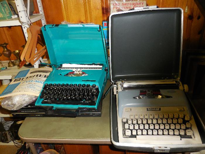Vintage Portable Typewriters. Royal and Smith Corona