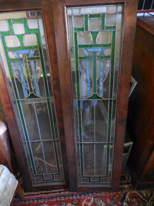 Vintage Stained Glass Matching Panels