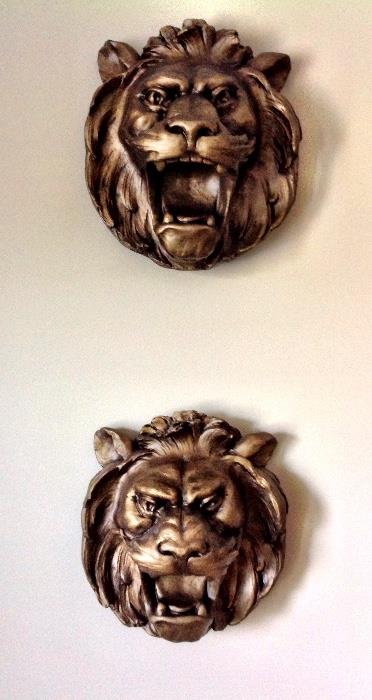 Lion head wall hangings 