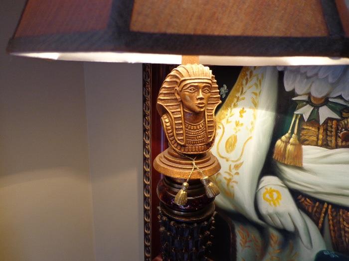 Egyptian lamp detail 