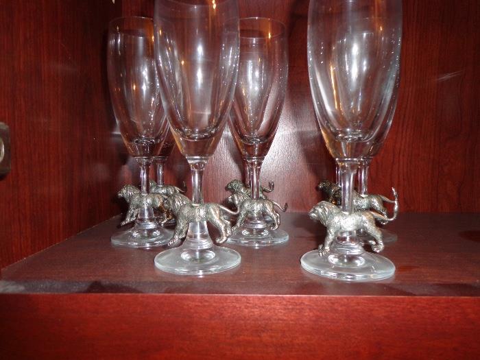 Lion wine glasses