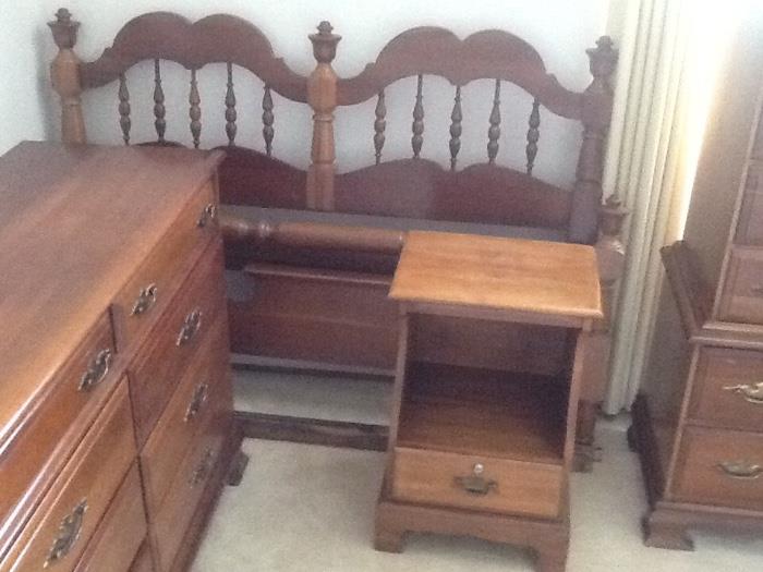 Headboard, Footboard & Bedside Table