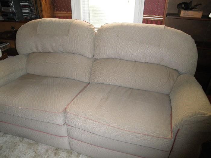 lazyboy sofa with two controls