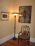 A torchiere lamp and multi-media print/picture by Nancy Reinke from Alexandria, Virginia.