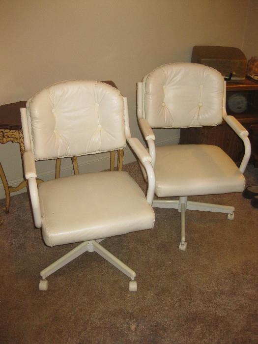 White rolling chairs