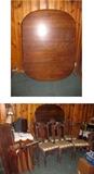 Vintage table top and 6 chairs