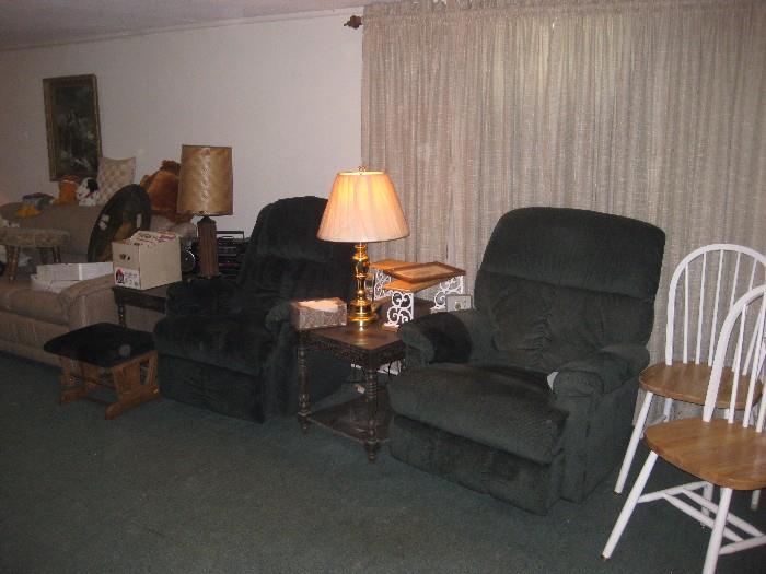 Recliners, lamps