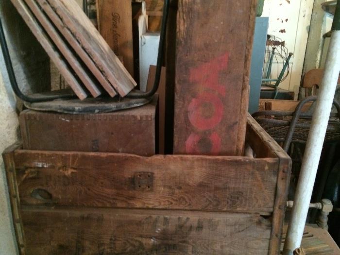 Old wood crates