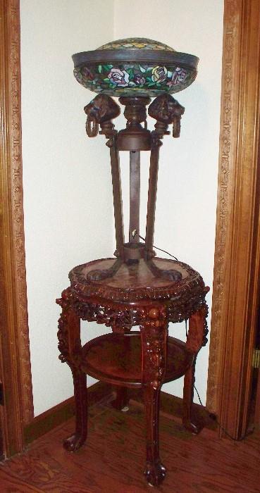 Ornate Table - Tiffany Style Lamp