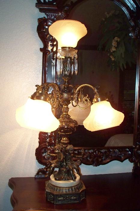 Brass Figural Lamp