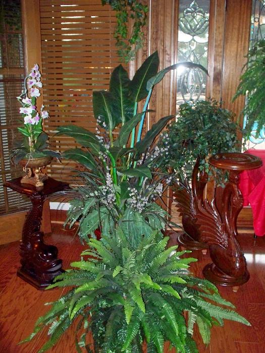More silk, plant stands