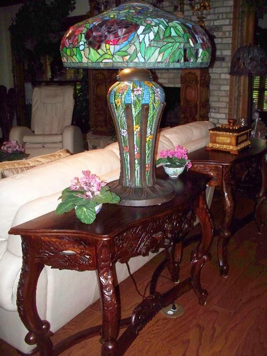 Foyer Tables - Tiffany Style Lamp