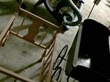 Antique baby crib and carriage