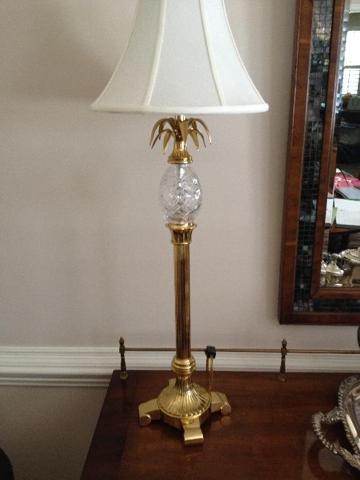 Pair of Pineapple motif Waterford Table Lamps