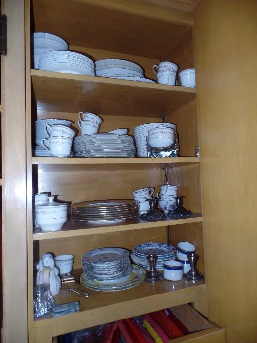 Many sets of fine china