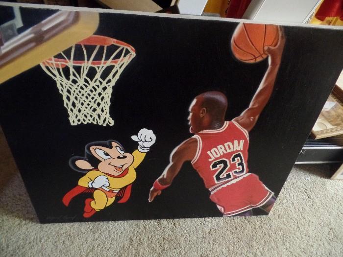 Michael Jordan and Mighty Mouse by Clifford Land