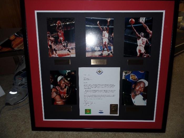 first 5 Championships with personalized letter singed by MJ himself