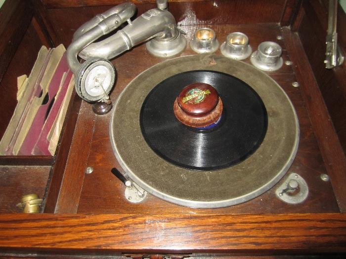 INSIDE OF PHONOGRAPH BY GILBERT