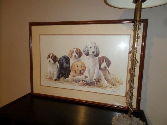 Framed Puppy Art