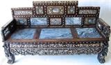 Antique Chinese Hardwood Inlaid Mother of Pearl Bench - 
List: $25,000
Sale Price: $17,500