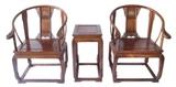 Chinese Hardwood Horseshoe Back Chairs and Stand, Possibly Huanghuali  
List: $8,750 
Sale Price: $6,125