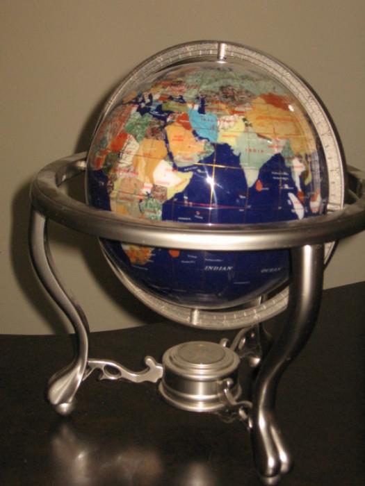 Compass Jewel Gemstone Globe.