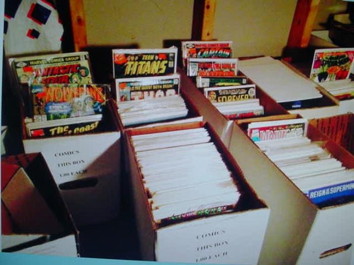 Boxes and boxes of old comics